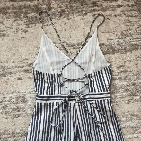 Striped Open Back Romper size Small - Picture 7 of 8